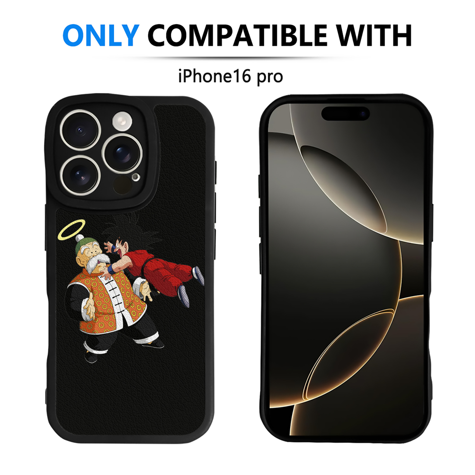 （画像用） ドラゴンボール 孫悟空（そん ごくう）Son Goku カカロット DRAGON BALL Kakarotto 【iPhone 16シリーズ対応】シリコンスマホケース（レザー調） 材質：シリコン